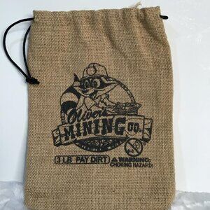 Oliver Mining Co‎ Rock Hounding Bag Burlap 8.5 X 6.5” Kids Rock Collecting